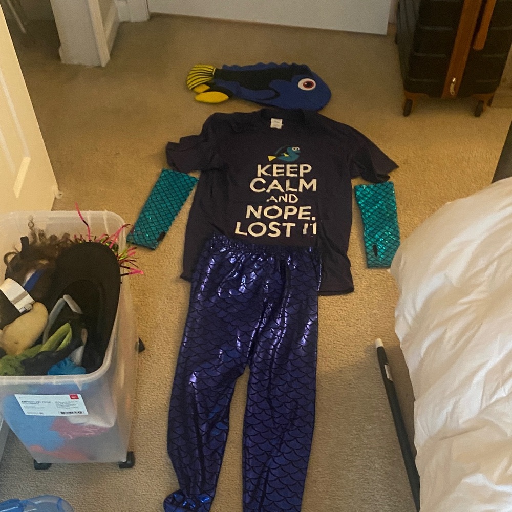 Women's Blue and Purple Fish Costume